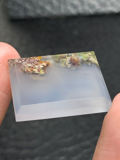 Scenic Moss Agate Rectangle Cabochon 23x18x4mm