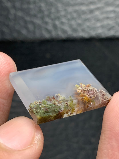 Scenic Moss Agate Rectangle Cabochon 23x18x4mm