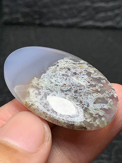 Scenic Moss Agate Oval Cabochon 37.5x25.5x6mm