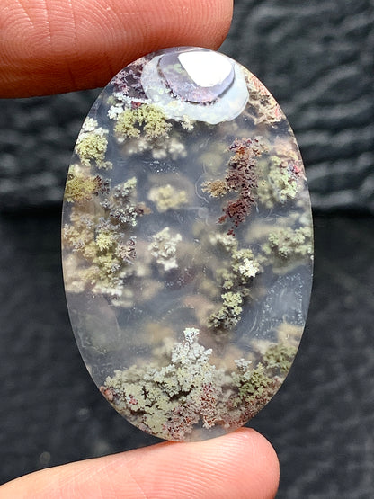 Scenic Moss Agate Oval Cabochon 35x22x6mm