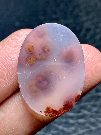 Scenic Moss Agate Oval Cabochon 25.5x18.5x6mm