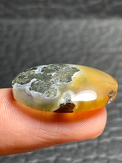 Marcasite Agate Oval Cabochon 23.8x16.8x5mm