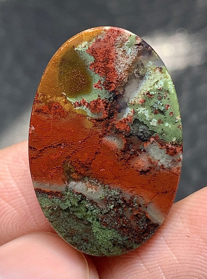 Moss Agate Oval Cabochon 24.5x17x4mm