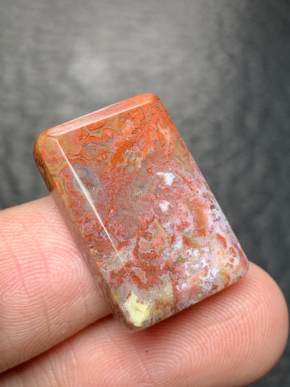 Moss Agate Rectangle Cabochon 21x14x4.5mm