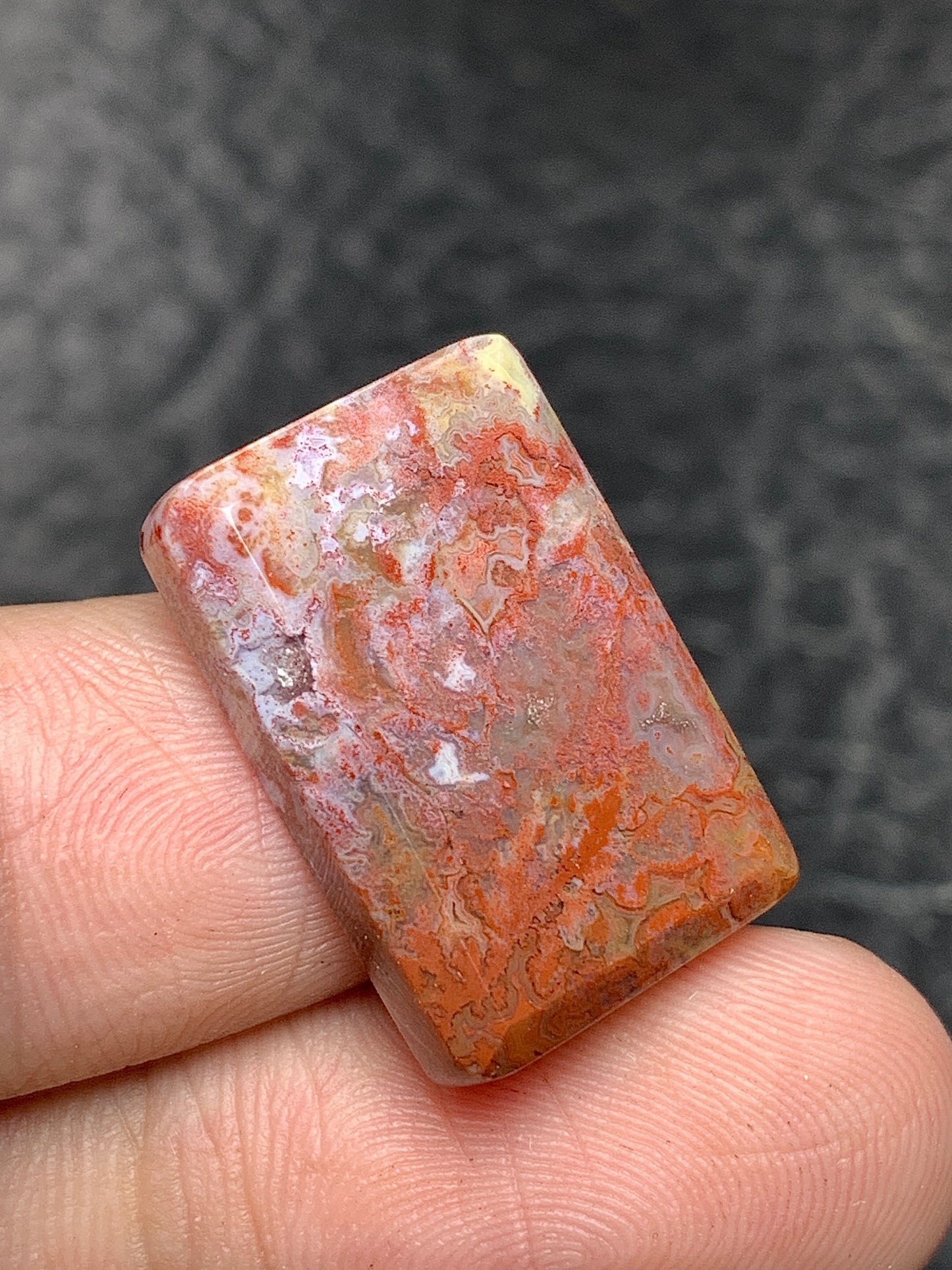 Moss Agate Rectangle Cabochon 21x14x4.5mm