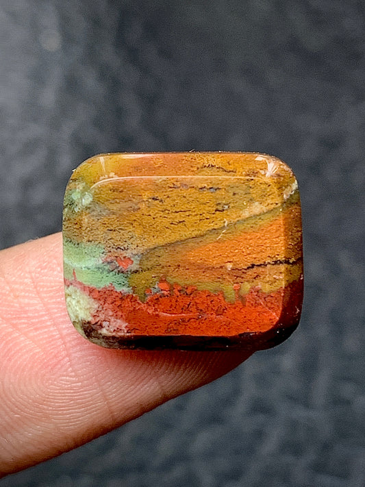 Multicolor Moss Agate Rectangle Cabochon 15.5x13x5mm