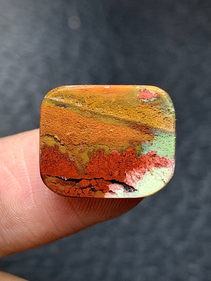 Multicolor Moss Agate Rectangle Cabochon 15.5x13x5mm