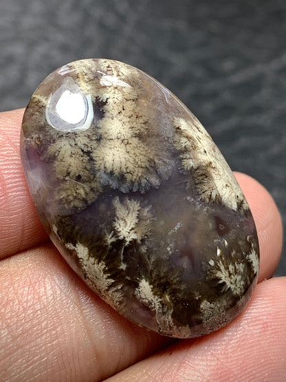 Plume Agate Oval Cabochon 29x19x6mm