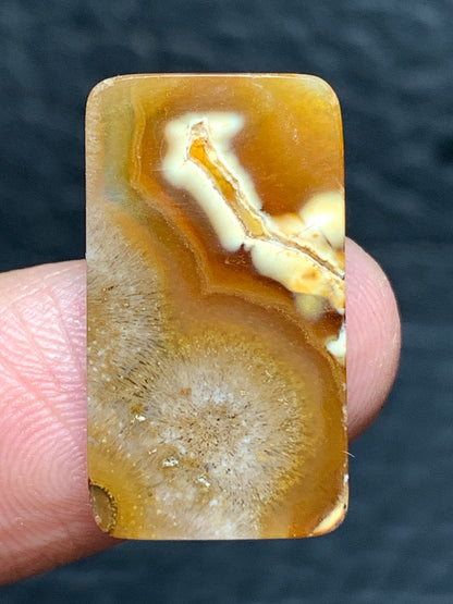 Rutilated Agate Rectangle Cabochon 21.3x12x4mm