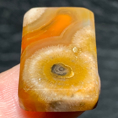 Rutilated Agate Rectangle Cabochon 21.3x12x4mm