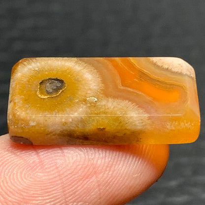 Rutilated Agate Rectangle Cabochon 21.3x12x4mm