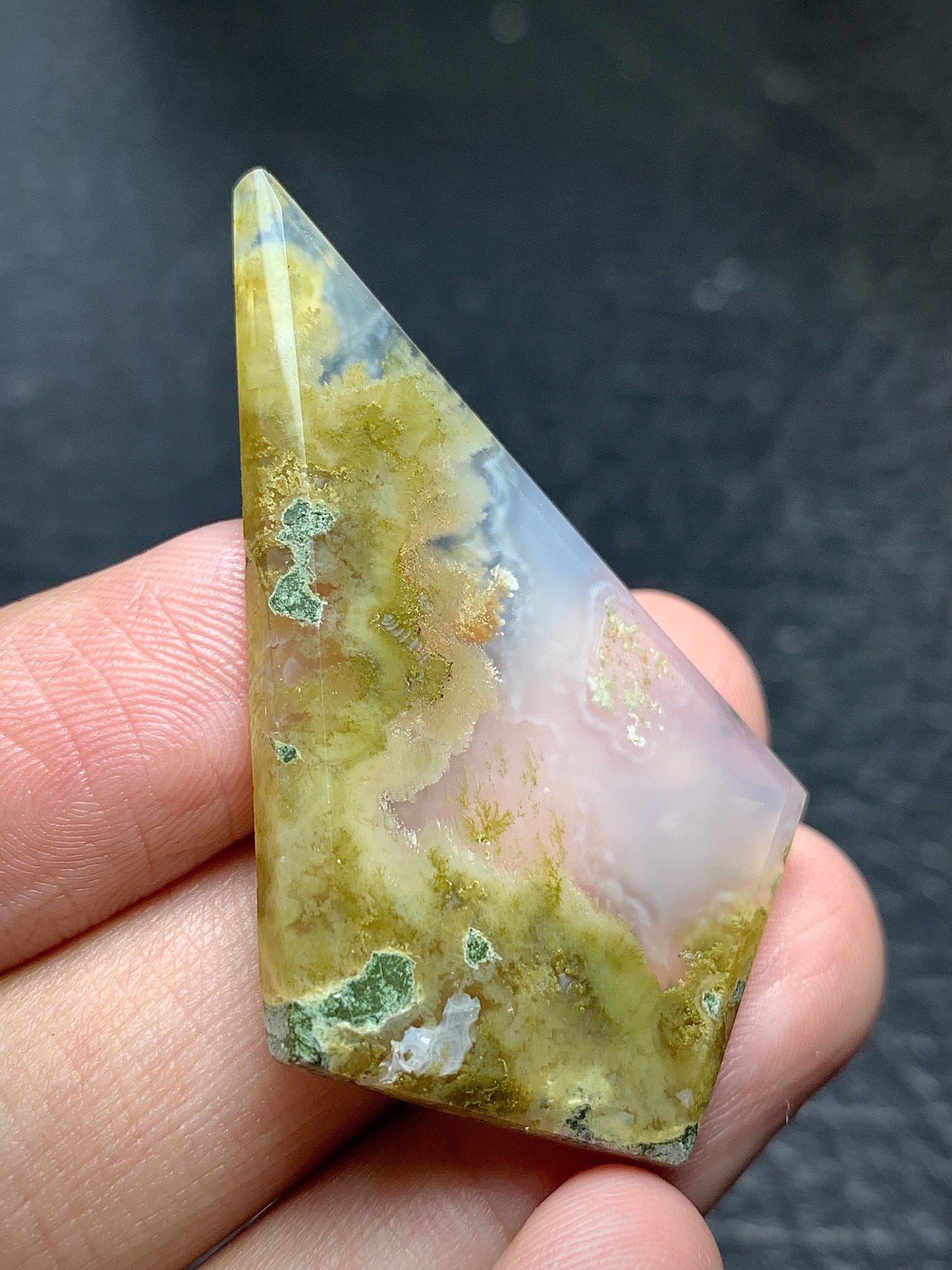 Scenic Moss Agate Cabochon 47x28.5x4.5mm