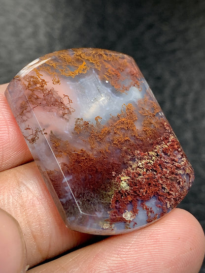 Scenic Moss Agate Oblong Cabochon 32x25x5mm