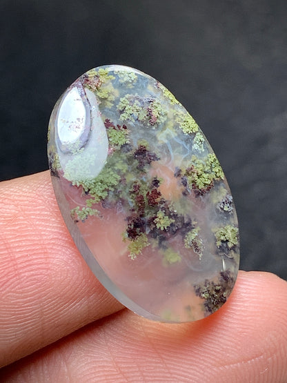 Scenic Moss Agate Oval Cabochon 22x14x4mm