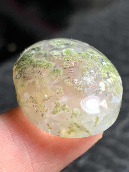 Scenic Moss Agate Oval Cabochon 24x17.8x7.2mm