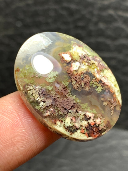 Scenic Moss Agate Oval Cabochon 25x19x6mm