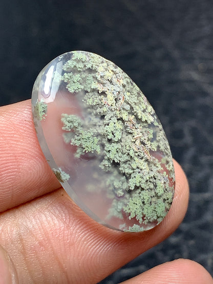 Scenic Moss Agate Oval Cabochon 26x16x4mm