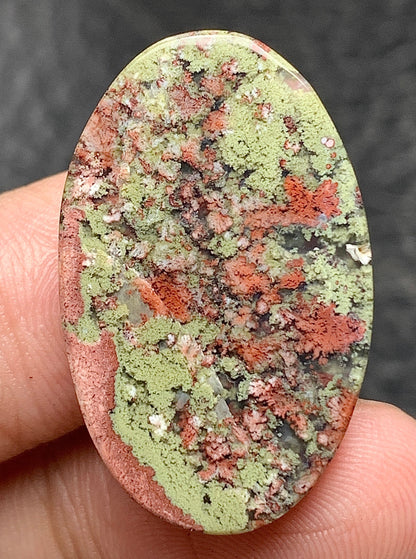 Moss Agate Oval Cabochon 28.5x18x6mm