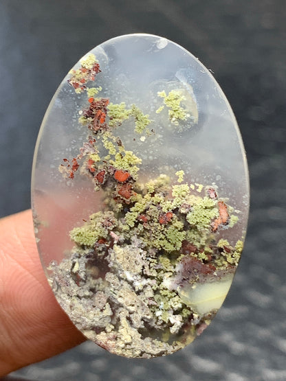 Scenic Moss Agate Oval Cabochon 29x20x5mm