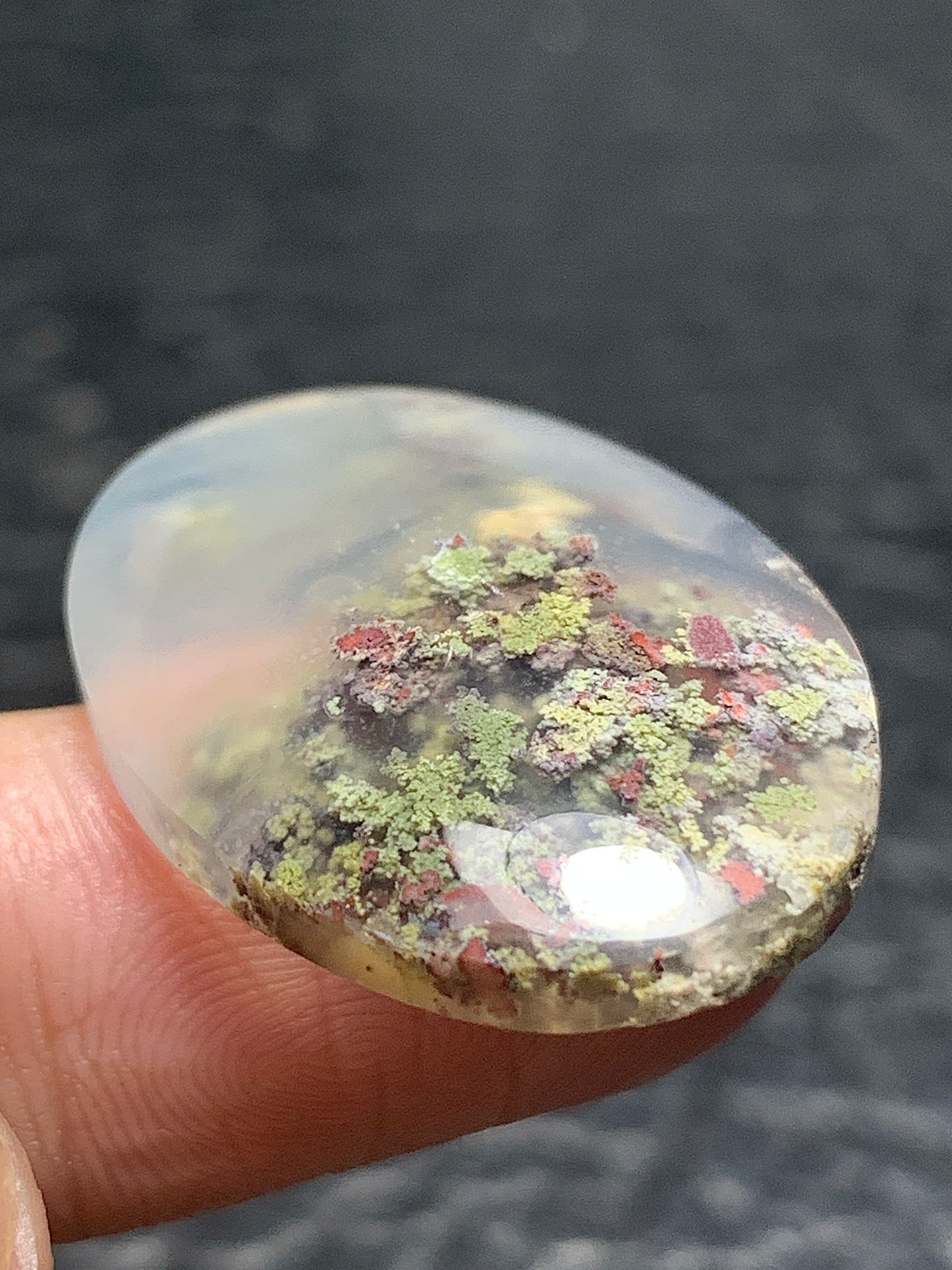 Scenic Moss Agate Oval Cabochon 29x20x5mm