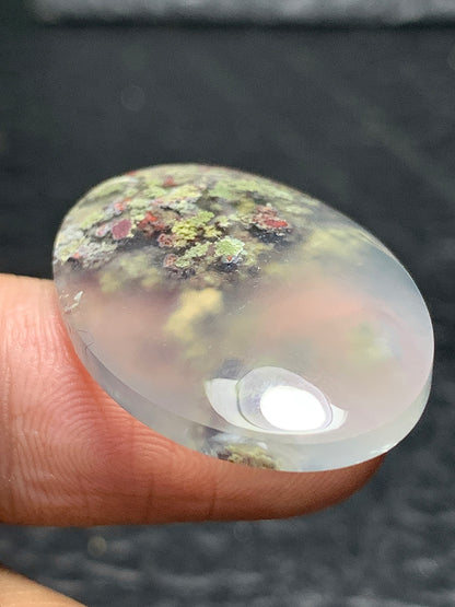 Scenic Moss Agate Oval Cabochon 29x20x5mm