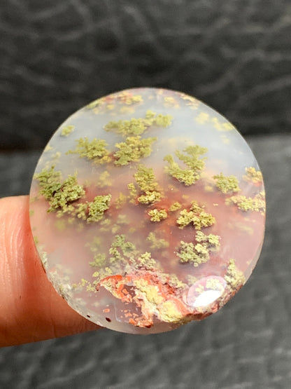 Scenic Moss Agate Oval Cabochon 34x24x4mm