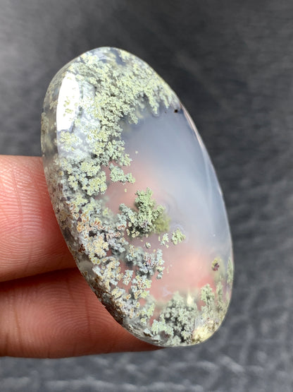 Beautiful Scenic Moss Agate Oval Cabochon 36.5x24.5x6mm