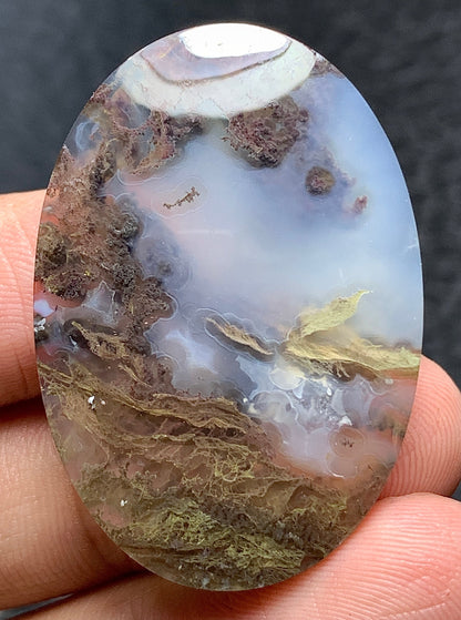 ScenicMossAgateOvalCabochon36x25x6mm