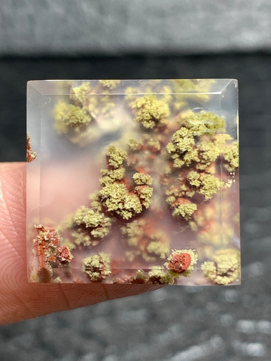 Scenic Moss Agate Rectangle Cabochon 18x17x4.5mm