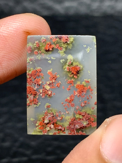 Scenic Moss Agate Rectangle Cabochon 20.5x14.5x4.8mm