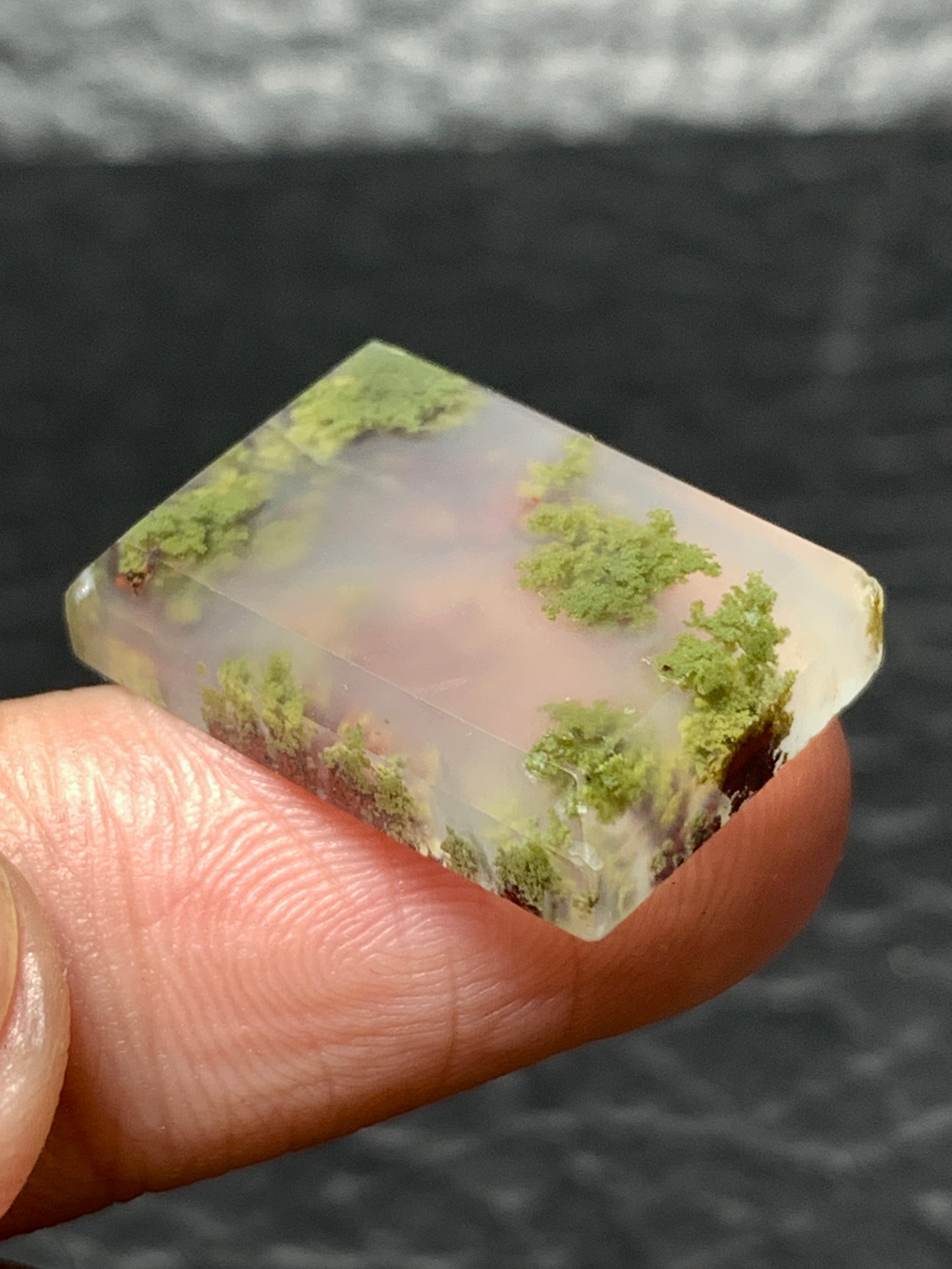 Scenic Moss Agate Rectangle Cabochon 20.5x14.5x4.8mm