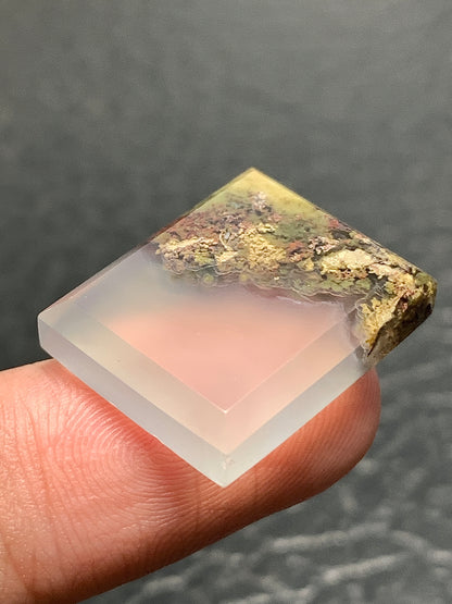 Scenic Moss Agate Rectangle Cabochon 20x16.5x5mm