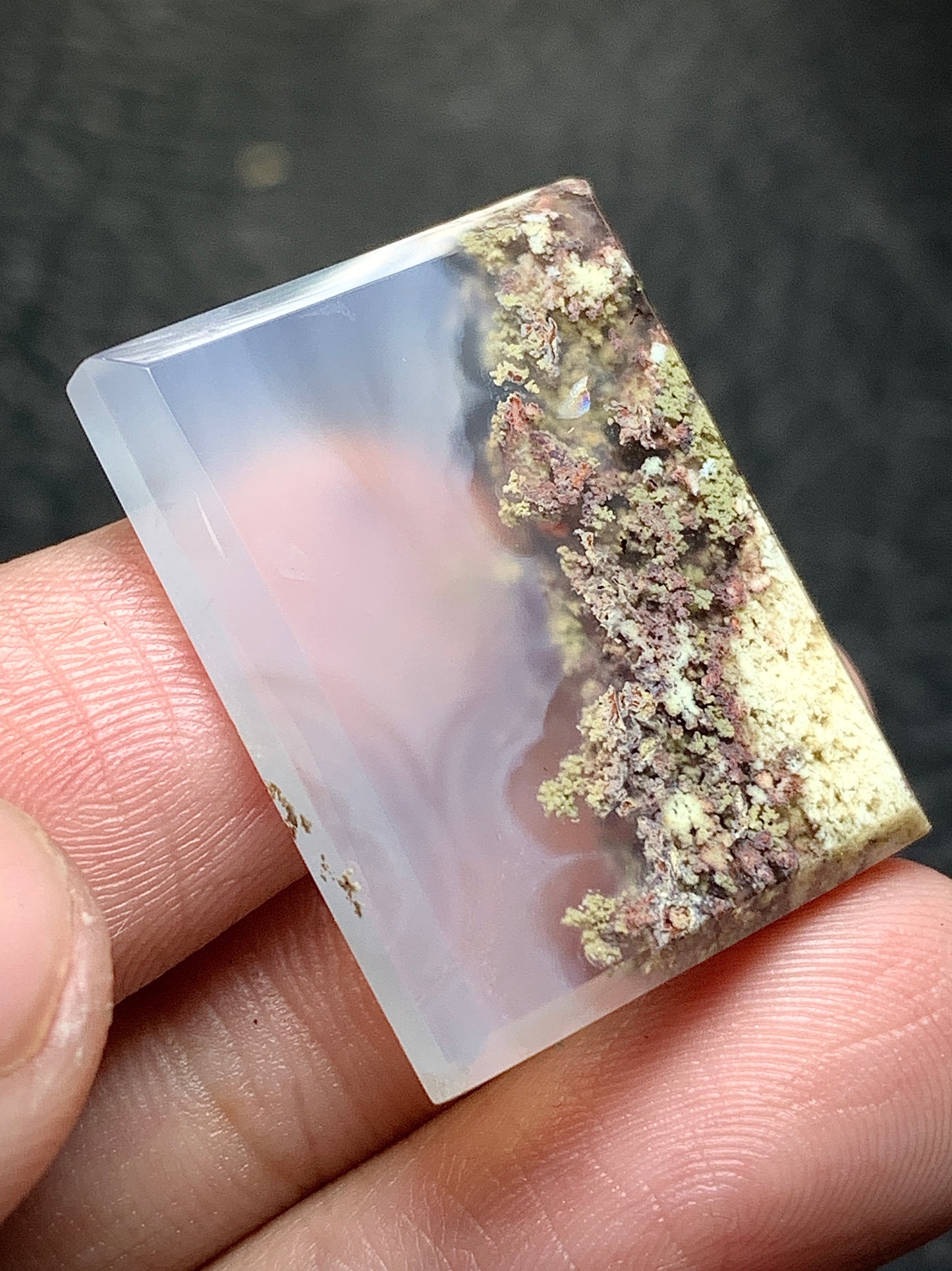 Scenic Moss Agate Rectangle Cabochon 26x21x4mm