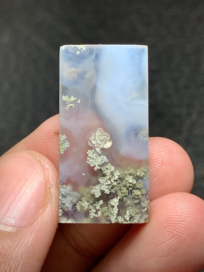 Scenic Moss Agate Rectangle Cabochon 28x14x5mm