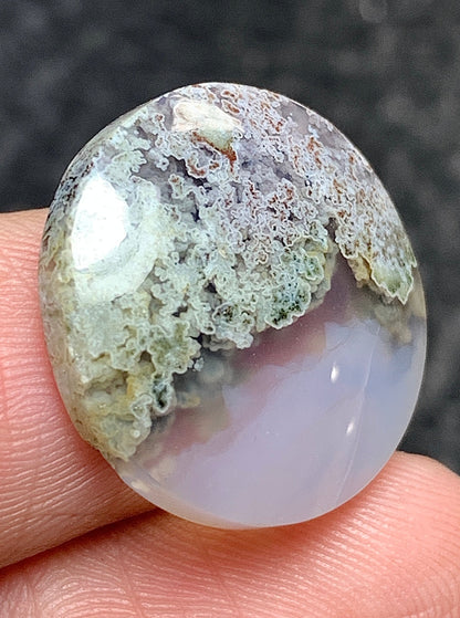 Scenic Moss Agate Round Cabochon 18x18x5mm