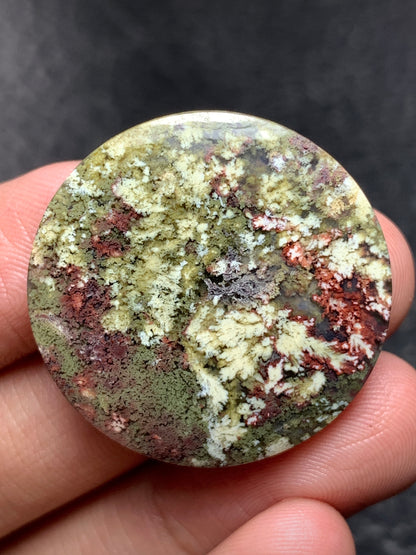 Moss Agate Round Cabochon 28x28x5mm