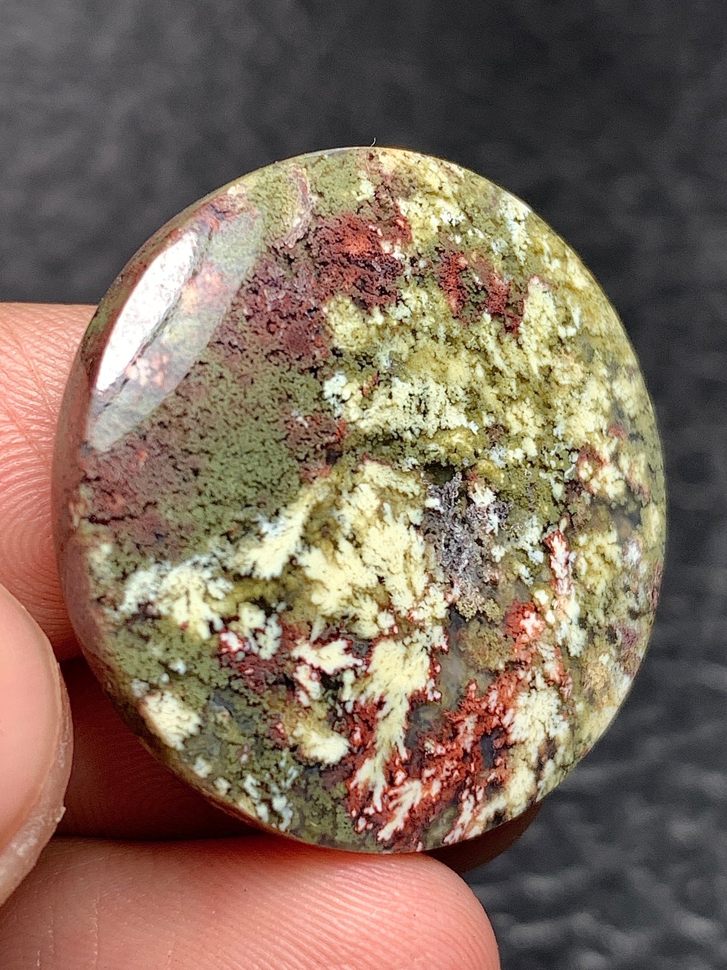 Moss Agate Round Cabochon 28x28x5mm