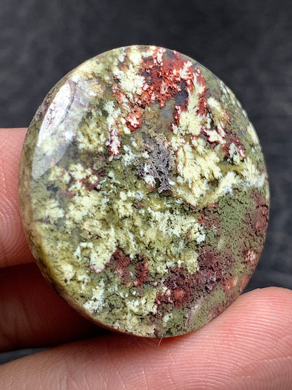 Moss Agate Round Cabochon 28x28x5mm