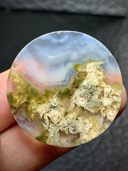 Scenic Moss Agate, Moss Agate, Gift for her, gift for him, jewelry, easter day, summer day, gemstone, lapidary