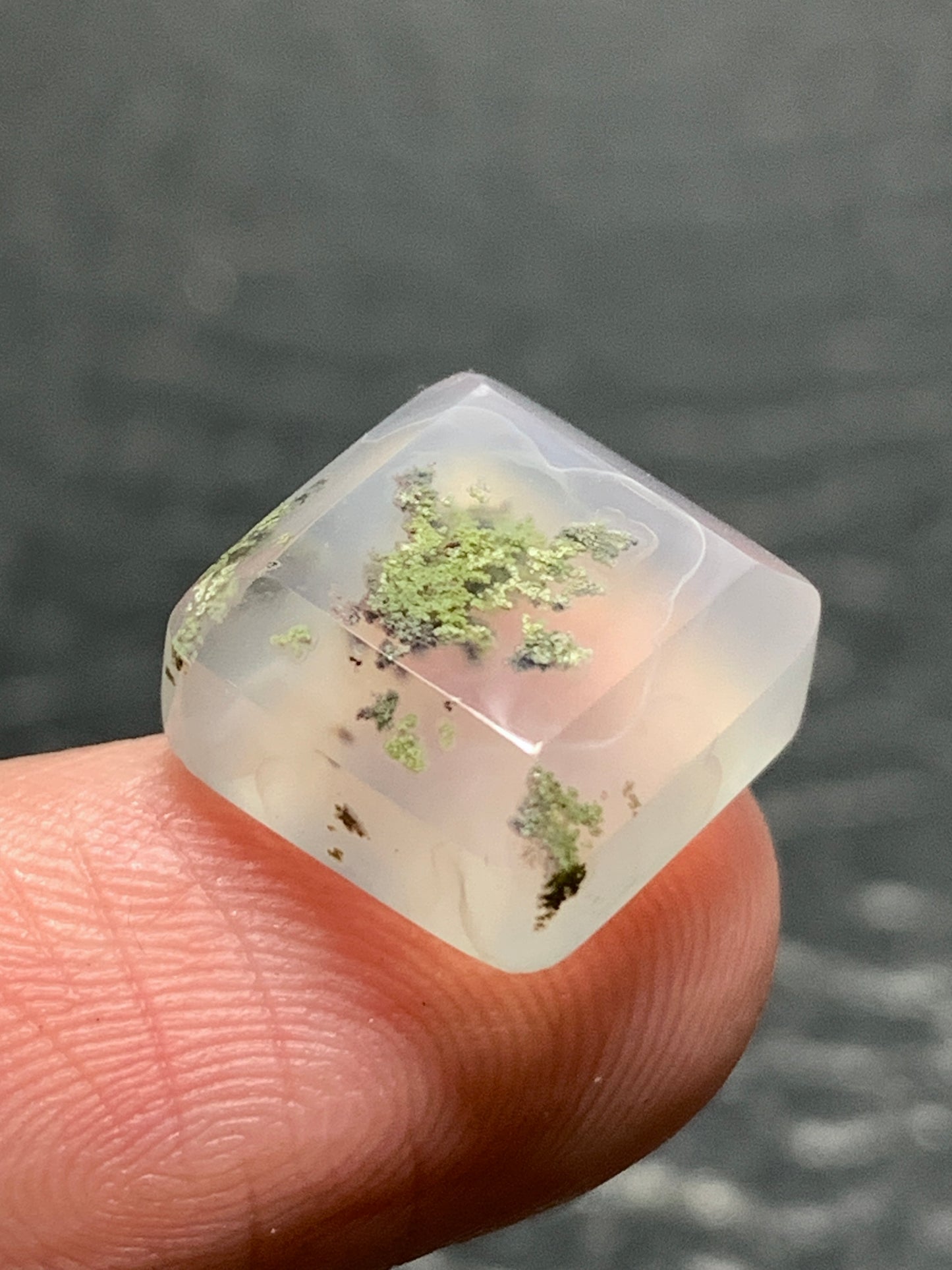 Scenic Moss Agate Square Cabochon 11.5x11.5x5.2mm