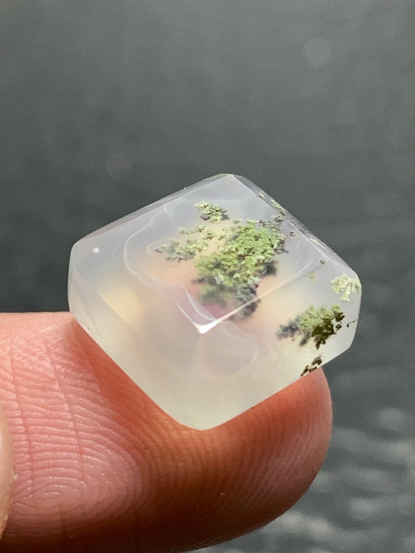 Scenic Moss Agate Square Cabochon 11.5x11.5x5.2mm