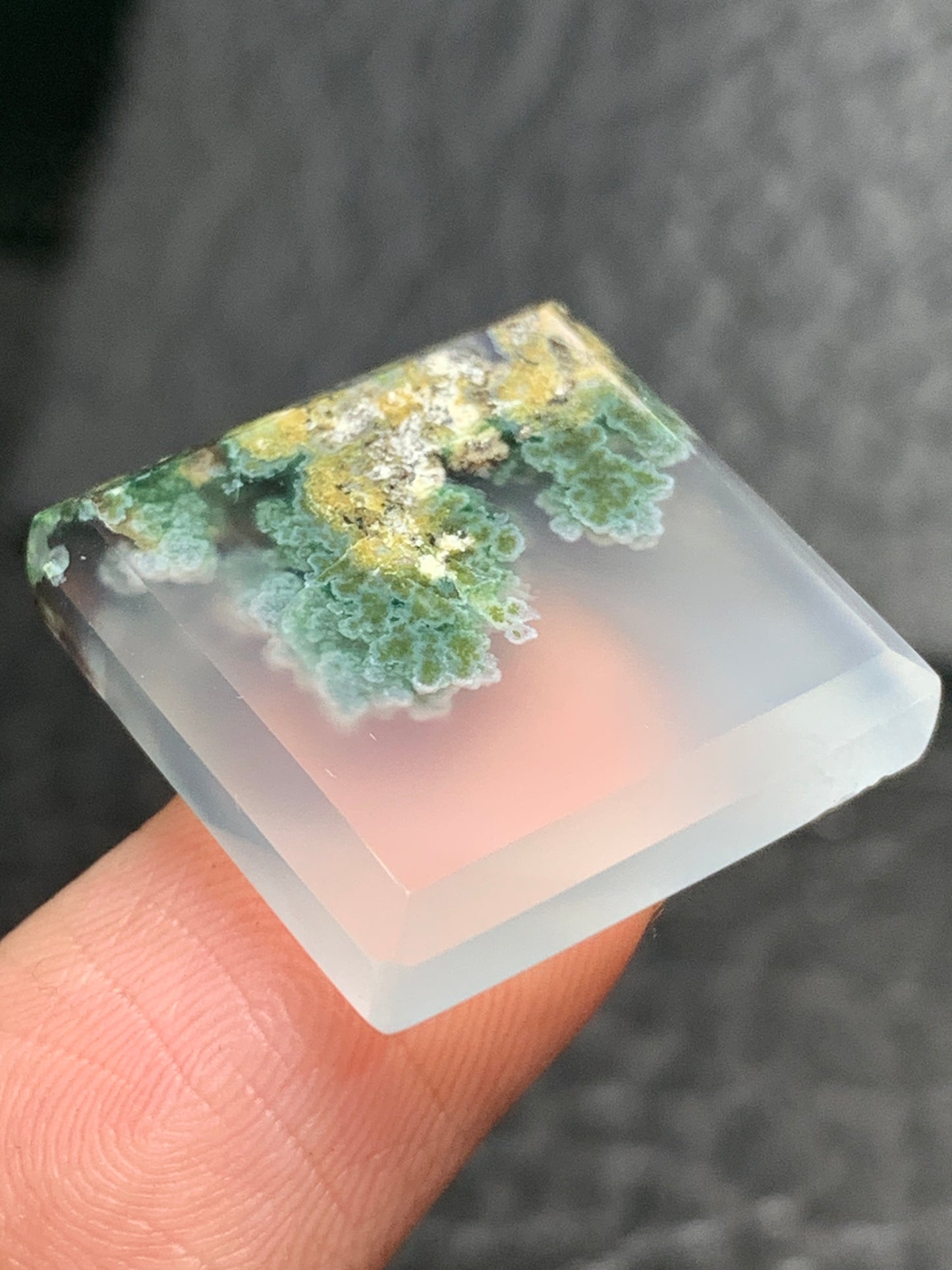 Scenic Moss Agate Square Cabochon 19.2x19.2x4.8mm