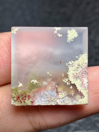 Scenic Moss Agate Square Cabochon 20x20x4.5mm