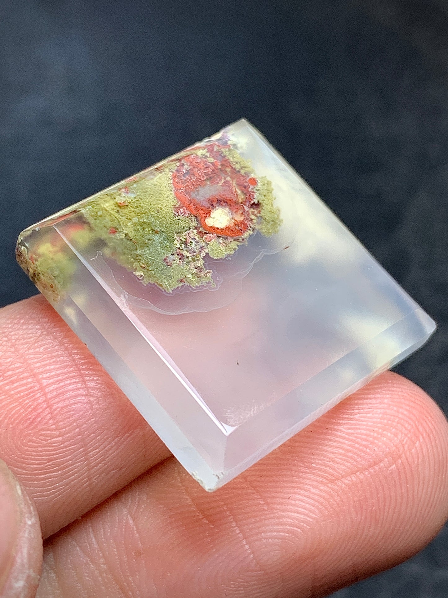 Scenic Moss Agate Square Cabochon 20x20x4.5mm