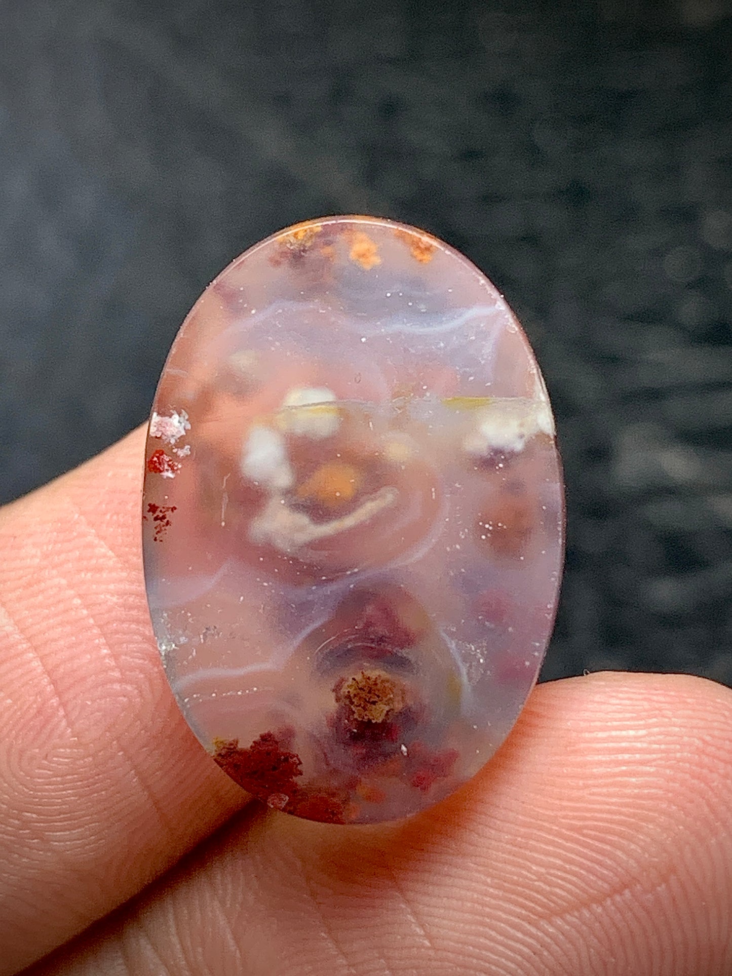 Tiny Moss Agate Oval Cabochon 21x15x6mm