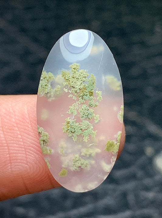 Tiny Moss Agate Rectangle Cabochon 21x11x4mm