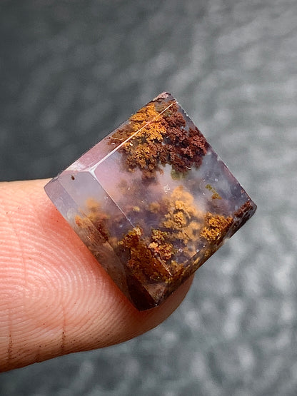 Tiny Moss Agate Square Cabochon 12x12x5mm