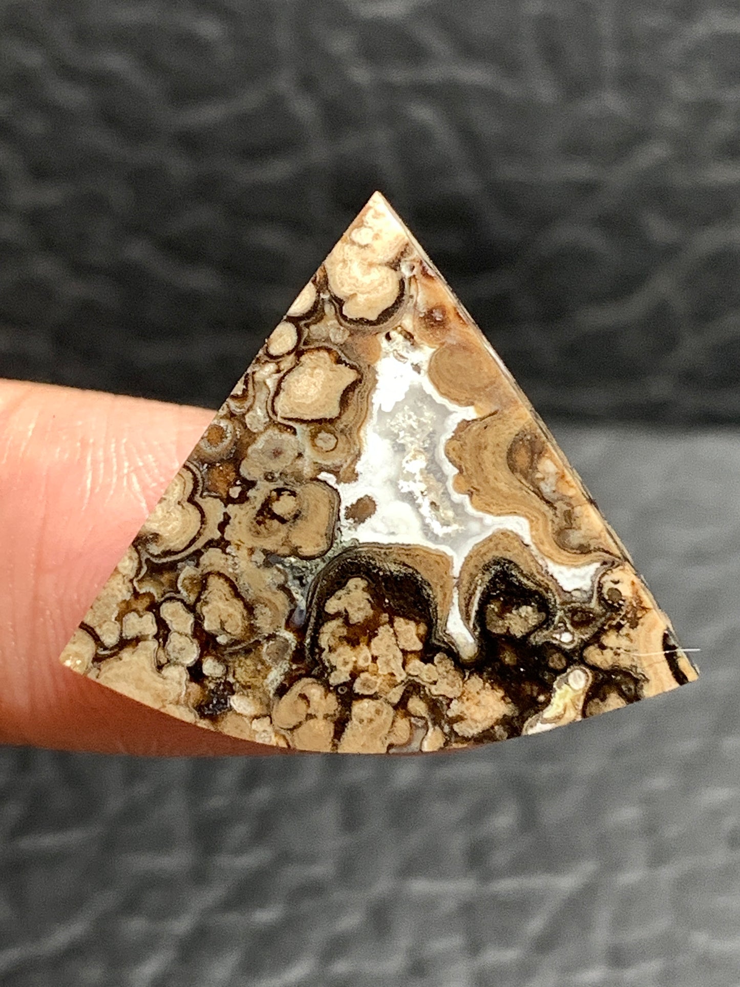 Unique Batik Jasper Teardrop Cabochon 25.5x22.2x5mm