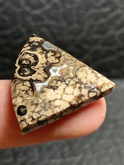 Unique Batik Jasper Teardrop Cabochon 25.5x22.2x5mm