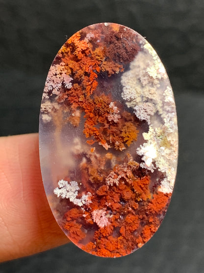 Scenic Moss Agate Oval Cabochon 26x16x7mm